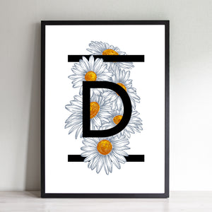 D For Daisy Flowers Art Print
