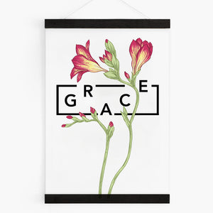 Personalised Freesia Botanical Flowers Print