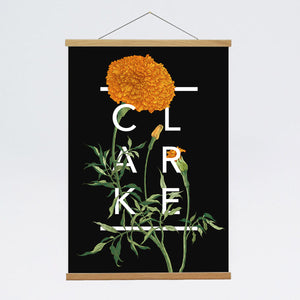 Personalised Marigold Botanical Flower Print