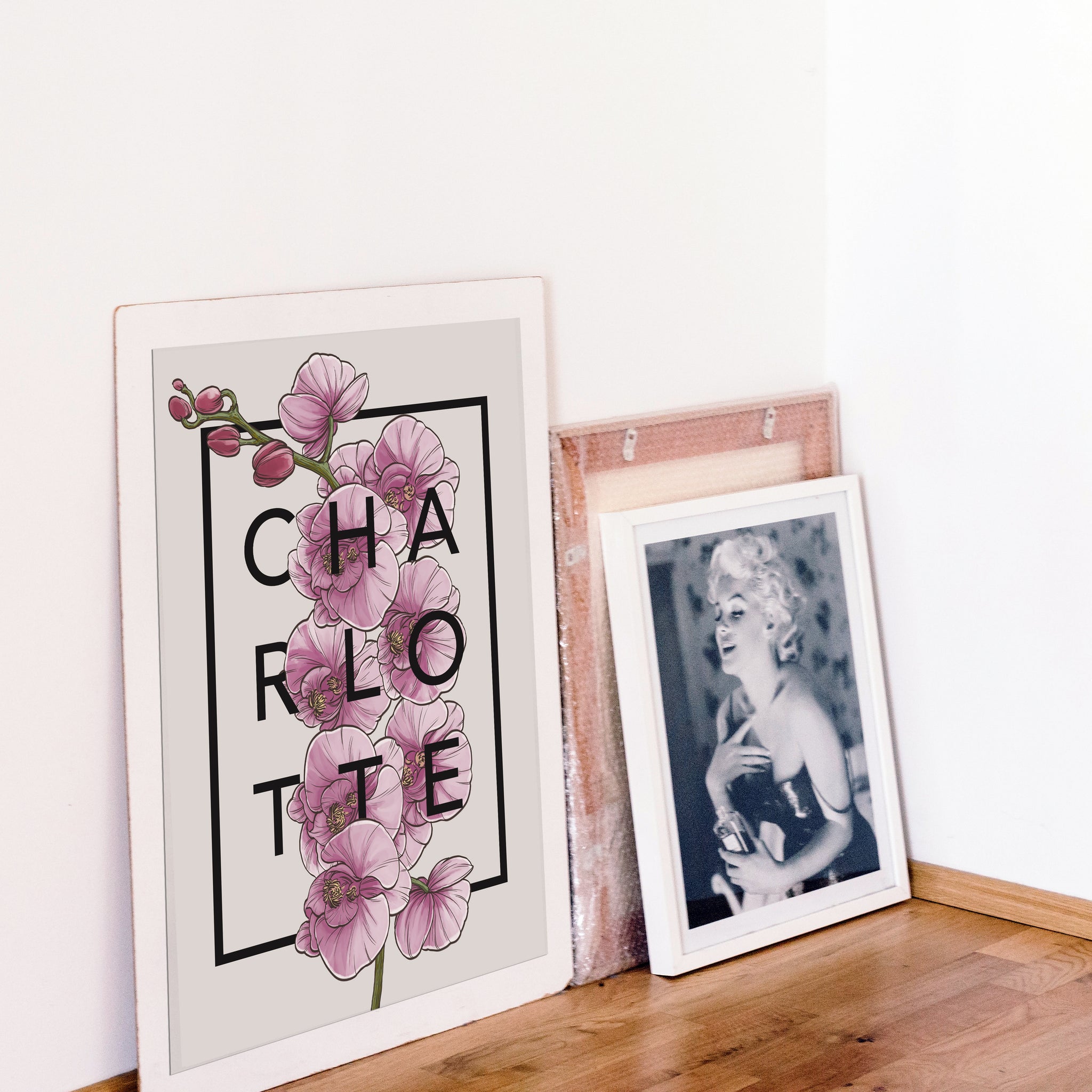 Personalised Orchid Botanical Flower Print