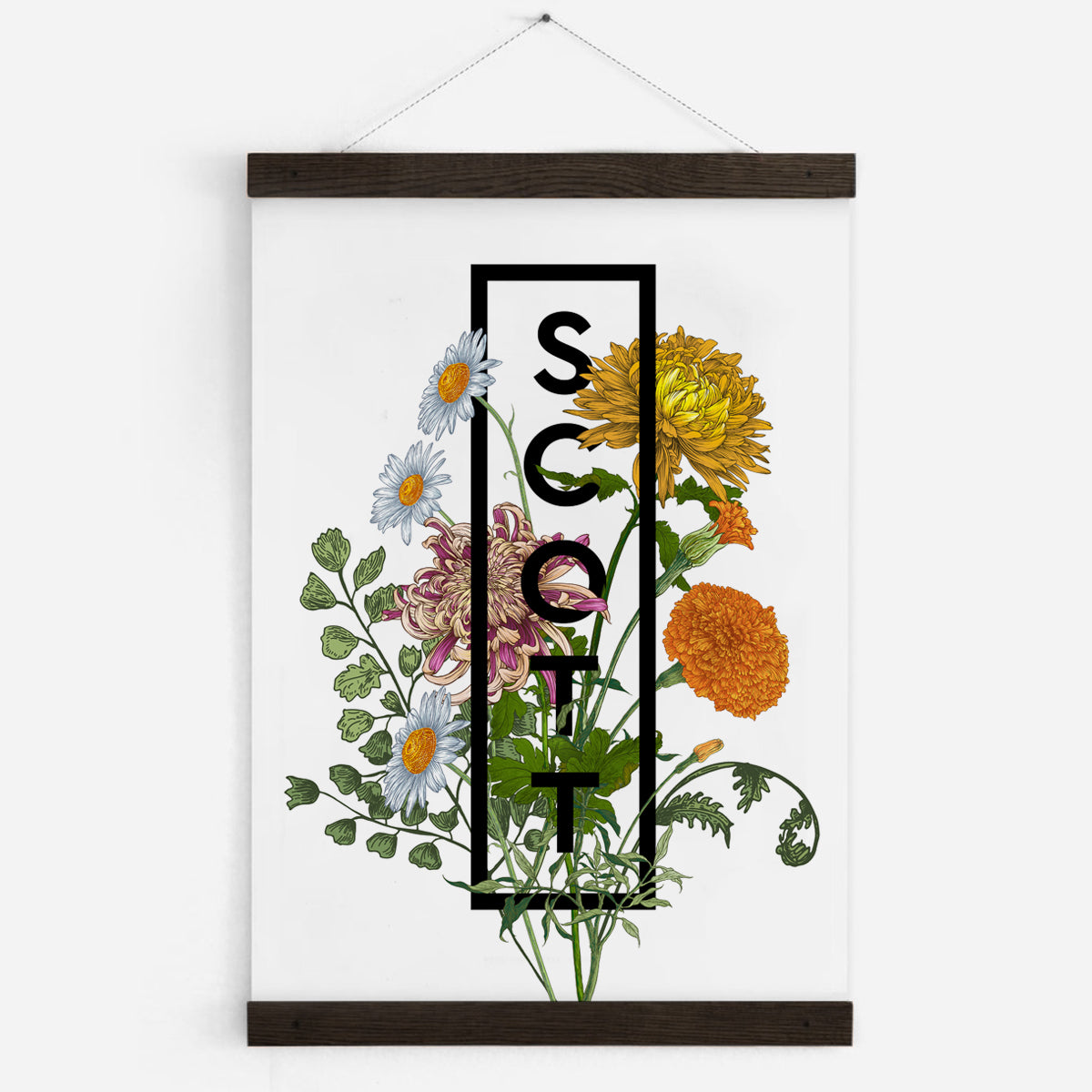 Personalised Birth Flowers Arrangement Print