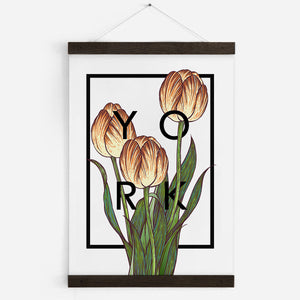 Personalised Tulips Botanical Flower Print